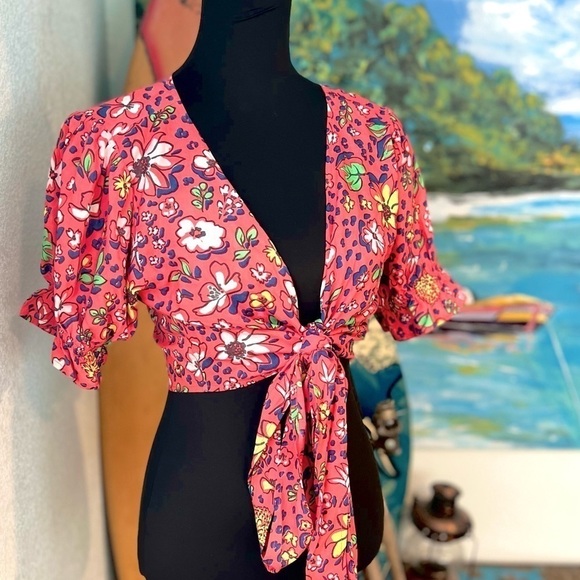 🌸XiX Palms,Honolulu, HI, Excellent Condition,Floral LARGE Bow-Knot Front,Size M - Picture 8 of 13
